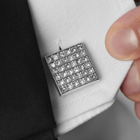 Square Bling Cufflinks for Men