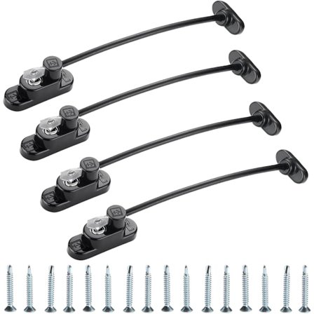 4 stk Barnesikre vinduer, Begrens åpne områder for dører og vinduer, Lås for å forhindre barneskader og tyveri, Sterk lås for skap, kjøleskap, skuff,