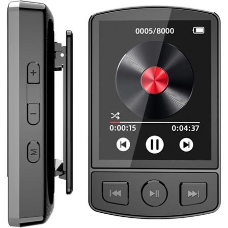 MP3-afspiller med BT5.0 Digital skærm med højttaler, bærbar