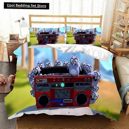 v1128 Sengetøj G-Grizzy og Lemmingerne Sengesæt Dynebetræk Dyne Enkelt Dobbelt Fuld Queen Ungdom Børn Pige Drenge Gave Sengetøj 3-delt B