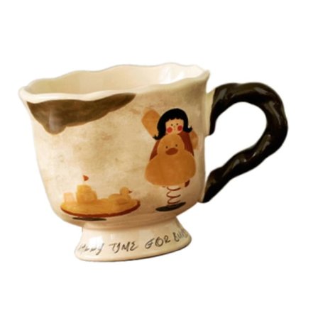 Keramisk Kaffekrus Genanvendelig Håndmalet Mælkekop til Bryllup Køkken Kontor VSH