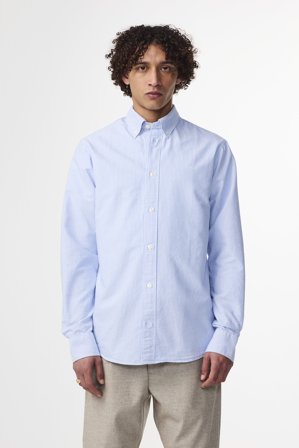 NN.07 Colby 5910 Hemd Herren Blau Bio-Baumwolle