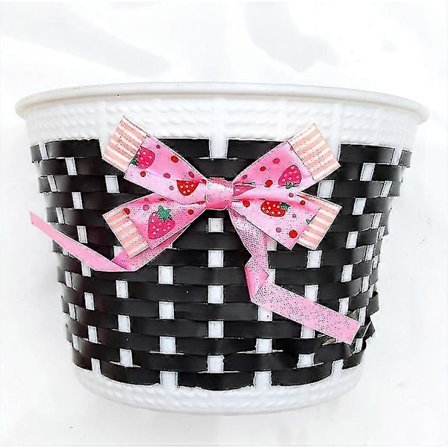 Cykelkorg Barncykelkorg Nät Med Rosett Främre Ersättningskorg Styrkorg För Barncykel Scooter