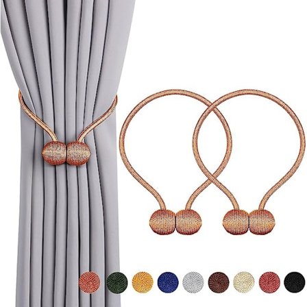 Vindue Gardin Tilbageholdere Clips VS Stærke Magnetiske Bånd Hjemmekontor Dekorative Gardiner Væv Holdbacks Holdere Europæisk Stil 1 Par