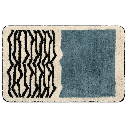 Skridsikker bademåtte, køkken badeværelse brusebad måtte blød mikrofiber hurtig tør vandabsorberende maskinvaskbar(40x60cm)