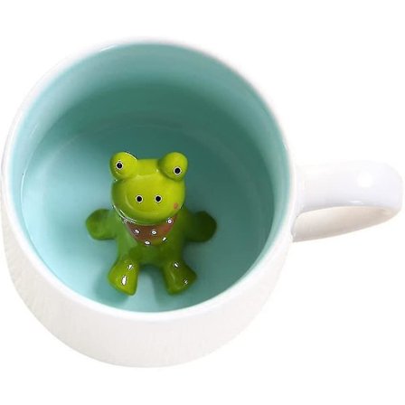 Ny, sød Frø Kaffe Kop, Keramik Kop Med 3D Dyr