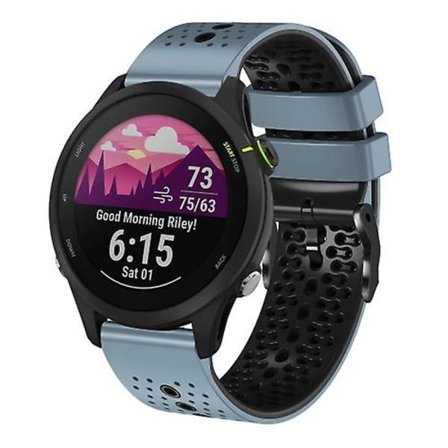 För Garmin Forerunner255 22 mm perforerat tvåfärgat watch