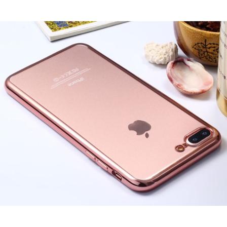 iPhone 8 Plus - Stilig elegant silikondeksel fra LEMAN Silver