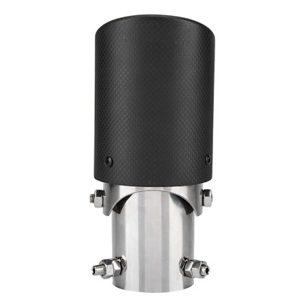 Justerbar enkel utlopps ljuddämpare av kolfiberstil, ändrör 63-89mm