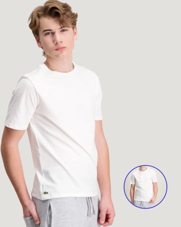 Lacoste LCHB 2PK SS UNDERSHIRT PACK Hvit T-skjorter Gutt - Kids Brand Store