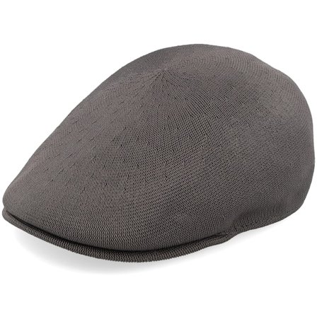 Kangol - Grijs flatcap Cap - Kg Seamless Tropic 507 Charcoal Flat Cap @ Hatstore