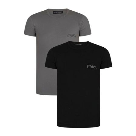 Emporio Armani 2 pack of stretch tee shirts svart, Herr, Herr, Storlek: S