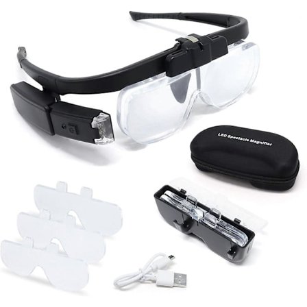 LED Pande-forstørrelsesglas, professionelt værktøj til læsning og reparationsopgaver