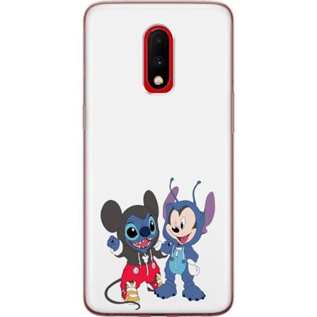 OnePlus 7 Gjennomsiktig deksel Stitch Mikke Mus