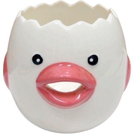 2 keramiske æggeblomme- og æggehvideadskillere, køkkenredskaber, bagehjælpemidler, tåler opvaskemaskine (pink)