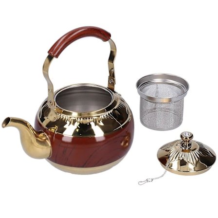 1,5 l Tekanna 304 Rostfritt Stål Te Vatten Kaffepanna För Induktionshäll Guld