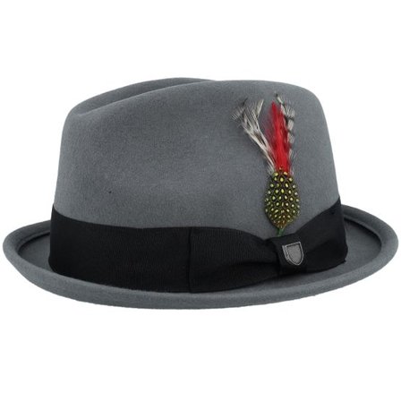 Brixton - Grå fedora Hatt - Gain Future Grey Fedora @ Hatstore