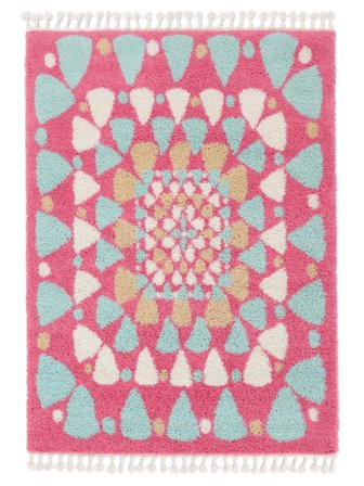 Momo 200X300 Dark Pink/Mint Green Rug