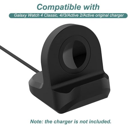 Laddningsställ för Samsung Galaxy Watch 4/4 Classic/3/Active 2/Active, silikonladdningsställ dockningshållare halkfri bas