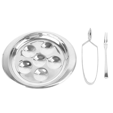 Rustfritt stål kokekar sett Escargot fat Escargot servise Escargot serveringsfat middagstallerkener Escargot fransk fat