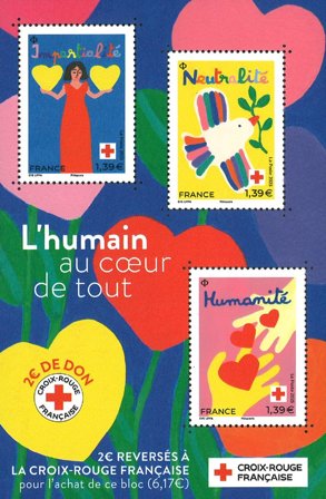 Frankrig - Røde Kors - Postfrisk miniark