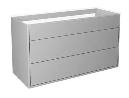 Gustavsberg Graphic Kommod 100 cm, utan tvättställ Grå, Badrum