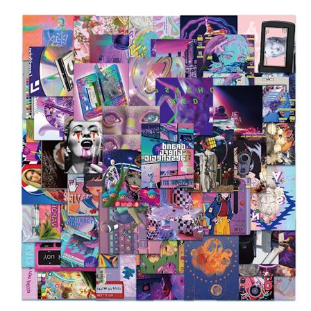 Stickers Pakke 50 stk. Vinyl Graffiti Dekaler til Bærbar Bil Skateboard Motorcykel Cykel Bagage Klistermærke(22)