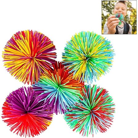 Sensoriske baller for stimulering / dekompresjon / terapi / sensorisk leketøy flerfarget (5 stk 6 cm)