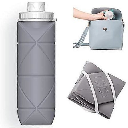 Sammenklappelige vandflasker Lækagesikker ventil Genanvendelig BPA-fri silikone Foldbar vandflaske til sport Fitnesscenter Camping Vandring Rejser 