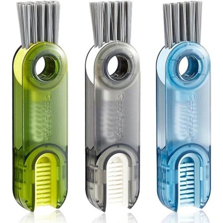 3 i 1 Multifunktionsborste, Gap Cleaning Brush, Vattenflaskrengöringsborste, Hemköksrengöringsverktyg