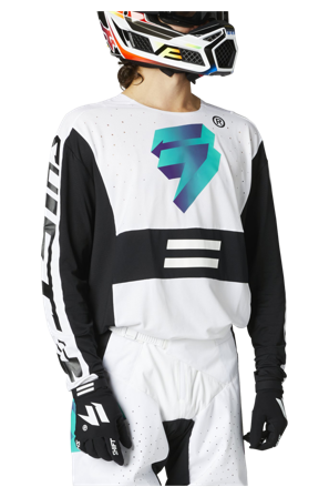 Maillot Cross Shift Black Label UV Blanc/Violet XL