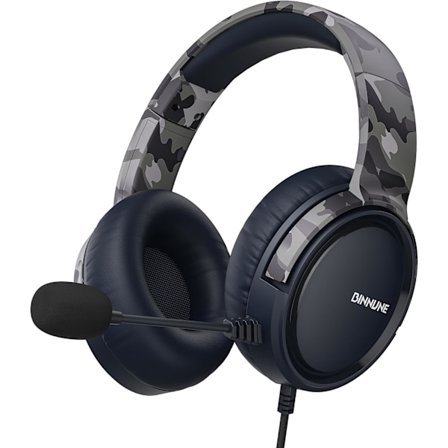 Gaming Headset med mikrofon för PC PS5 PS4 Xbox one Switch, Trådbundna Audifonos Gamer Hörlurar med mikrofon Playstation 4|5 Xbox 1-Camo
