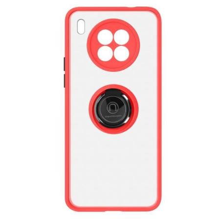 Honor 50 Lite og Huawei Nova 8i Cover Bi-materiale Metal Ring Red Support