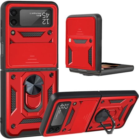 Kompatibel med Samsung Galaxy Z Flip 3 Skal, Röd