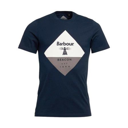 Barbour, Diamond T -Shirt Niebieski, Mężczyzna, Rozmiar: S