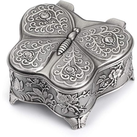 Butterfly Smykkeæske Vintage Metal Smykkeæske Tilbehør Organ