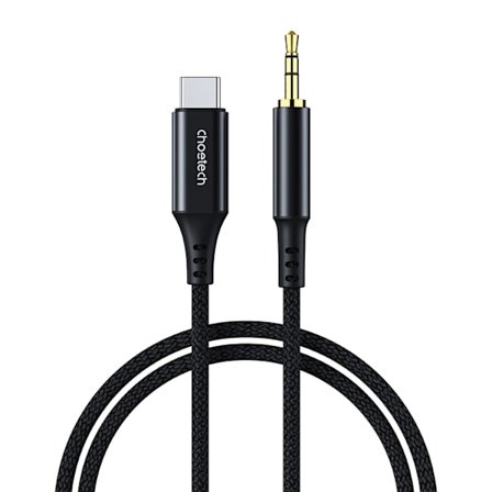 Choetech USB-C till Aux Kabel 1m 3.5 mm mini jack - Svart