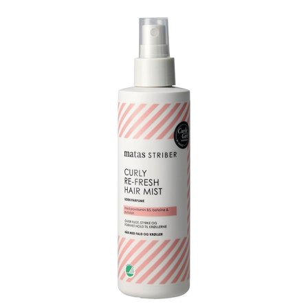 Matas Striber Curly Re-Fresh Hair Mist Uden Parfume 200 ml, Hår, Hårstyling, Hårgelé