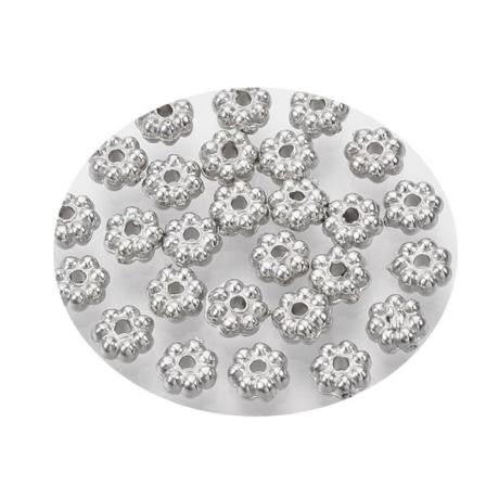 250 St Mellanpärlor Daisy I Ccb Platinum 4,5*2 Mm