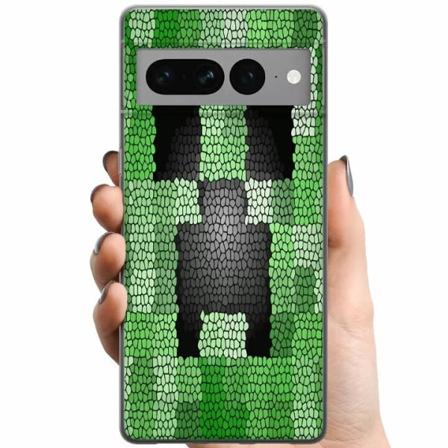 Google Pixel 7 Pro Tpu Mobilskal Creeper / Minecraft