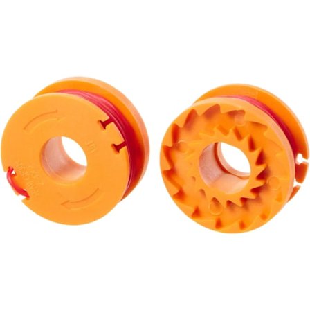 Pakke med to 3m spoler WA0004.1 slitesterk 1.65mm diameter skjærelinje, kompatibel med WORX 20V gressklippere og trimmere alle modeller WG163E og W