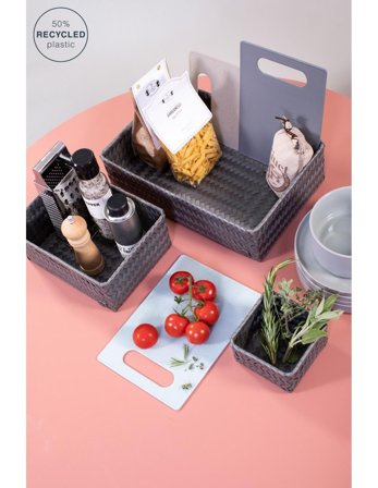 Handed By Kurv Dark-Grey Fit-Big 36x24xH10cm