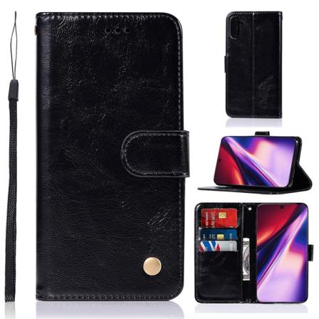 Samsung Galaxy Note 10 - Plånboksfodral Premium - Svart Black Svart