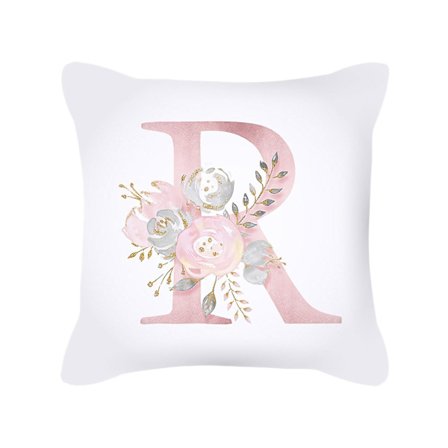 Kuddfodral med bokstavsmönster för soffa, bil, kudde, hemdekoration