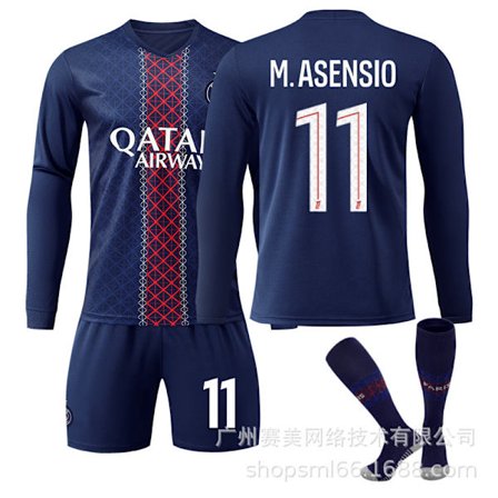 25-26 Paris Saint-Germain hjemmebanetrøjesæt (med sokker) NO.11 M.ASENSIO[YID]