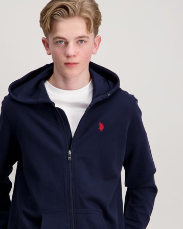 U.S. Polo Assn. Zip Front Blå Hoodies/Hættetrøjer Dreng - Kids Brand Store