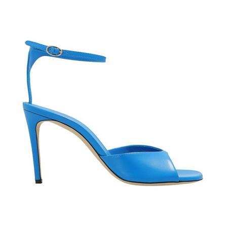 Victoria Beckham, Destiny heeled sandals Blauw, Dames, Maat:38 EU,leer