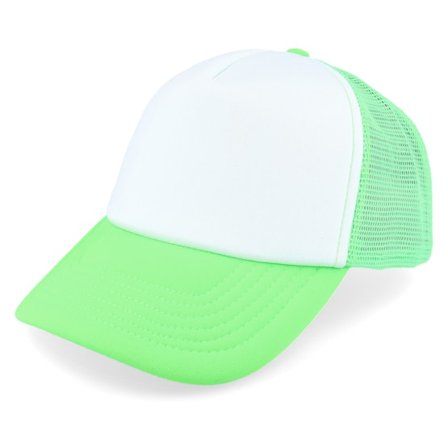 Beechfield - Green - Cap - Foam Fluorescent Green/White Vintage Trucker - Hatstore