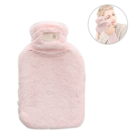 Talvinen superpehmeä muhkea kuumavesipullo kuumavesipussi pestävä lämminvesipussi kotiin ja toimistoon