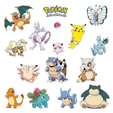 Pikachu Väggdekaler Barnrum Dekoration Tapet Klistermärke, SD